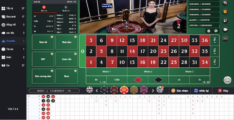 Cách chơi game Roulette chi tiết